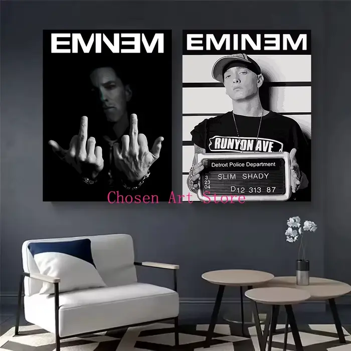 Eminem rappeur chanteur série Vintage affiche impression toile Art photos maison pour salon et chambre décoration murale sans cadre