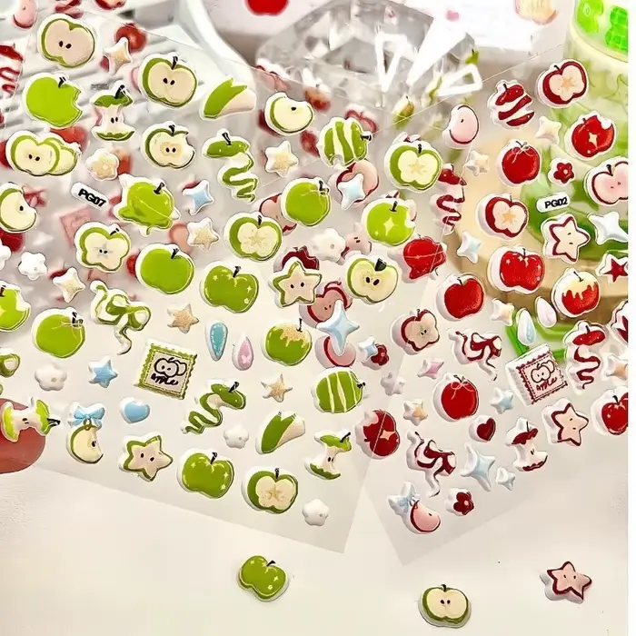 Autocollant bulle de pomme de rêve rétro doux
