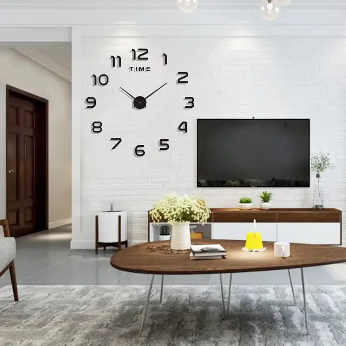 Grande Horloge murale 3D à faire soi-même