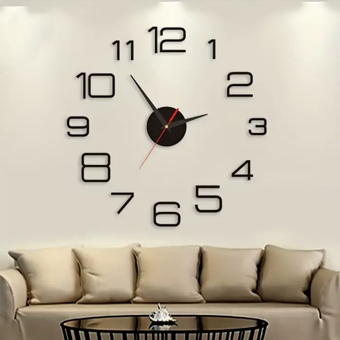 Grande Horloge murale au Design moderne 3D