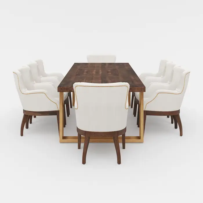 Ensemble de Table à manger au Design européen moderne, meubles en bois faits à la main pour la maiso