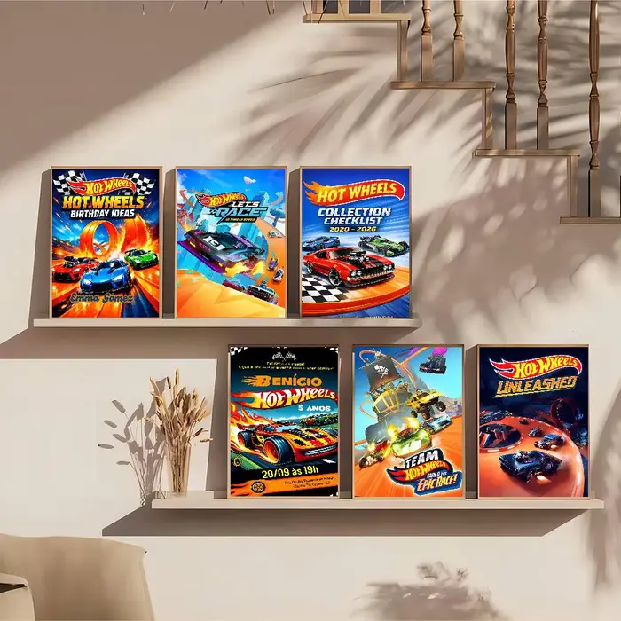 Affiches vintage classiques du film Hot Wheels