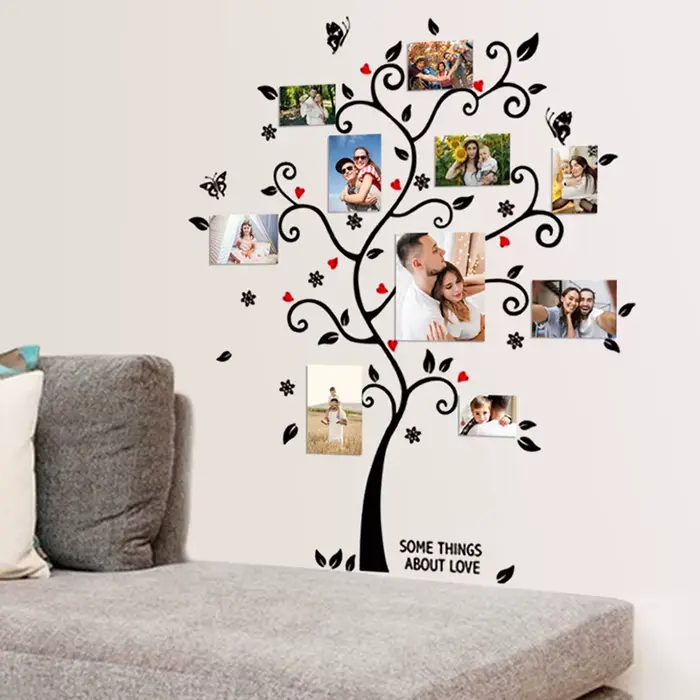 Autocollant mural arbre pour cadre Photo familial