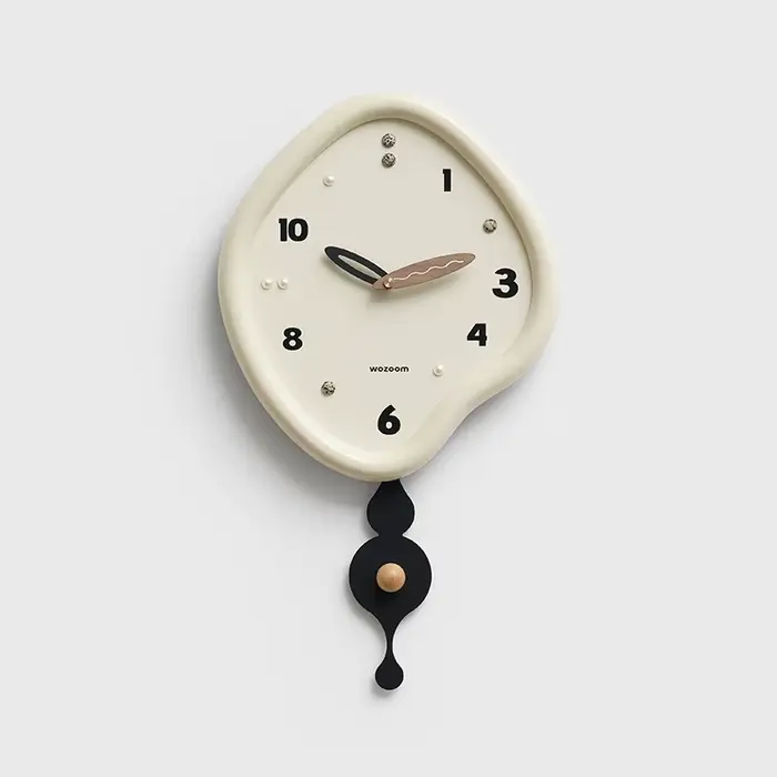 Horloge Murale Esthétique Unique, Nouveau Design Créatif Simple à Piles, Horloge Murale Minimaliste 