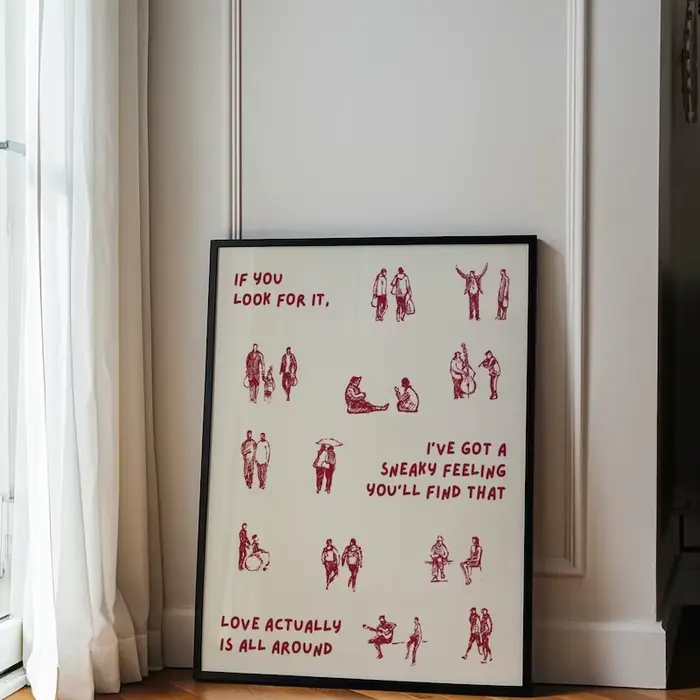 L'amour vraiment tout autour des imprimés sur toile