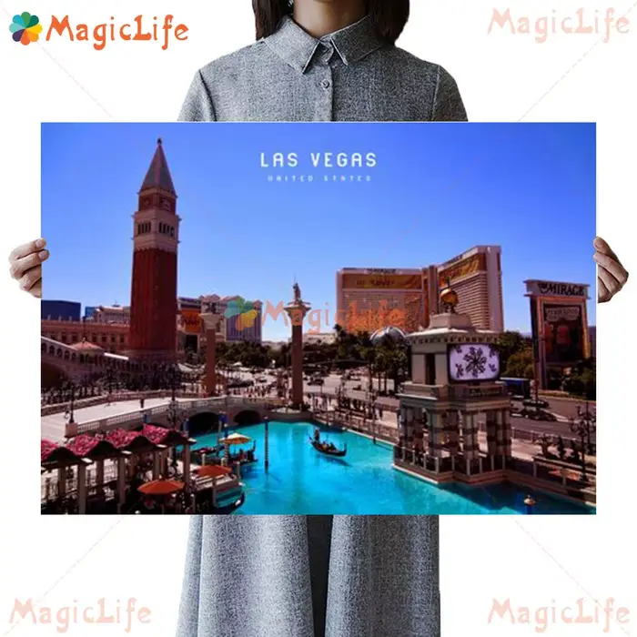 Las Vegas Casino Scenery Night View Nordic Poster