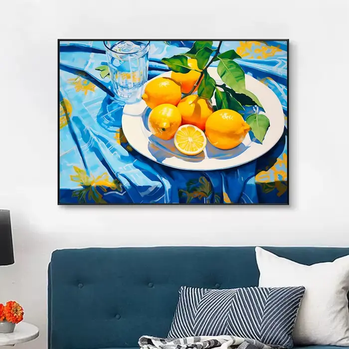 Affiche de peinture sur toile de citron