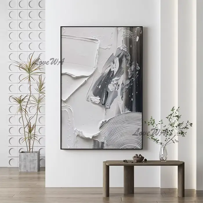 Peinture sur toile acrylique à Texture abstraite moderne