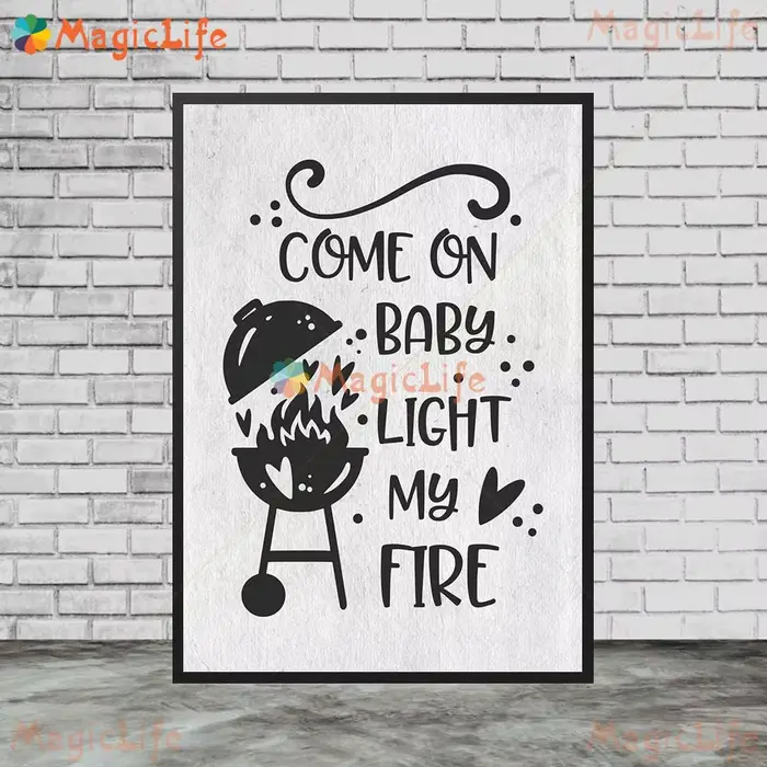 Affiches de cuisine amusantes avec citations de barbecue