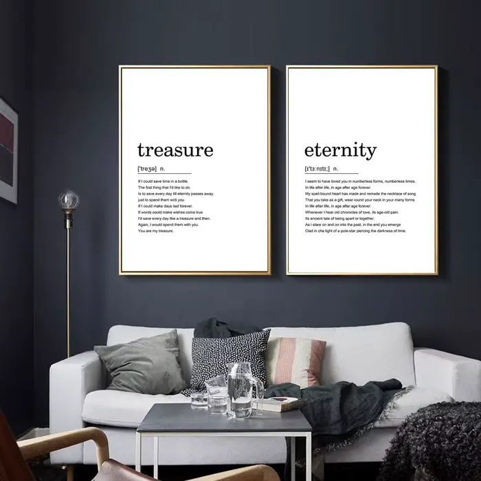Affiches et College nordiques avec citations sur la définition de l'amour pour la maison