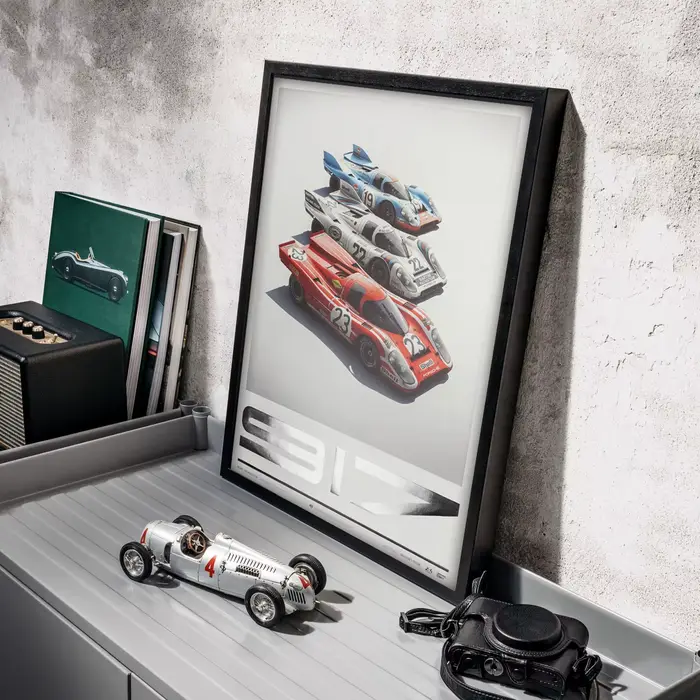 Affiche de course F1 rétro des années 80, voiture de vitesse GTR 911 Mans Hursport Formula Wall Art Mural, maison, bureau, chambre de conducteur, affiches en toile