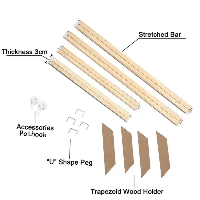 Cadre en bois décoratif pour peinture