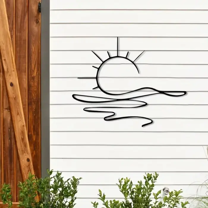 Sunrise & Art Chic, décoration murale minimaliste en fer