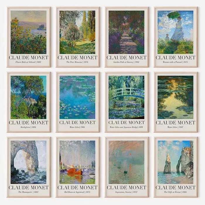 Affiche d'artiste impressionniste de Claude Monet