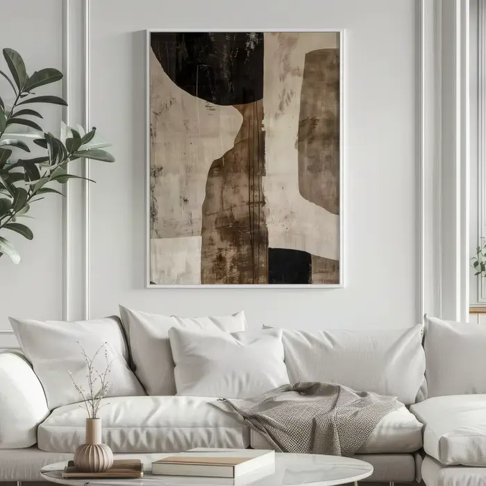 Affiche sur toile abstraite Wabi Sabi japonaise