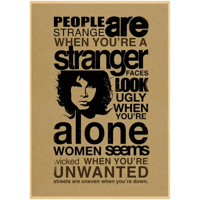 The Doors Jim Morrison-Affiche murale vintage en papier kraft