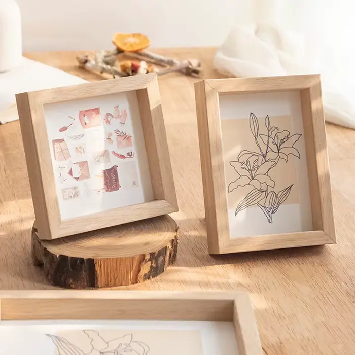Cadre Photo en bois, boîte d'ombre