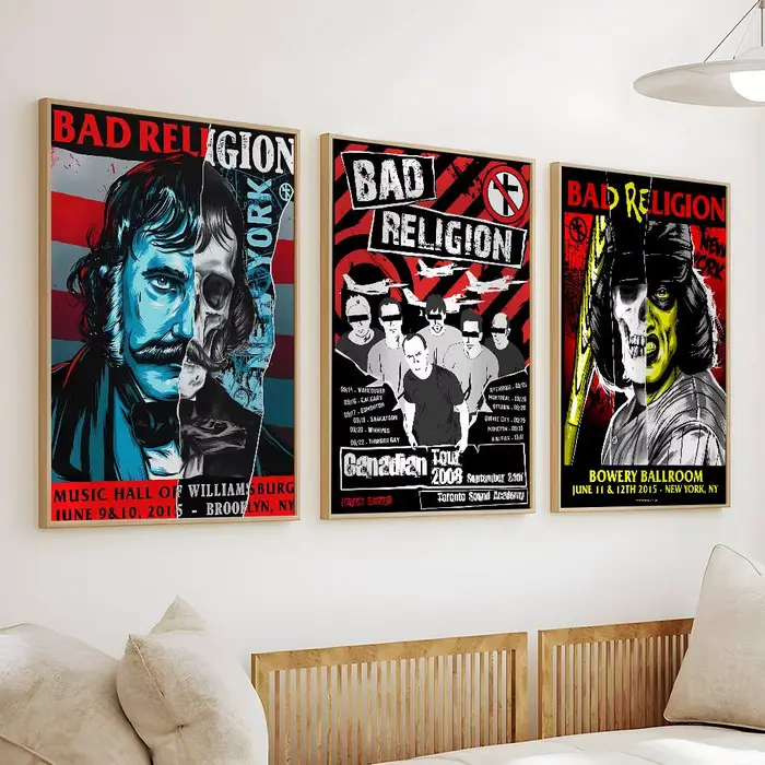 B-bad r-religion affiche haute qualité impression étanche mur Art autocollant pour Bar salon décor cadeau