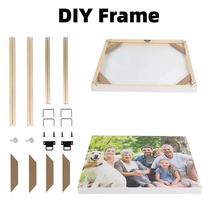 Photos personnalisées toile peinture bricolage cadre en bois personnalisé votre image mur Art affiche
