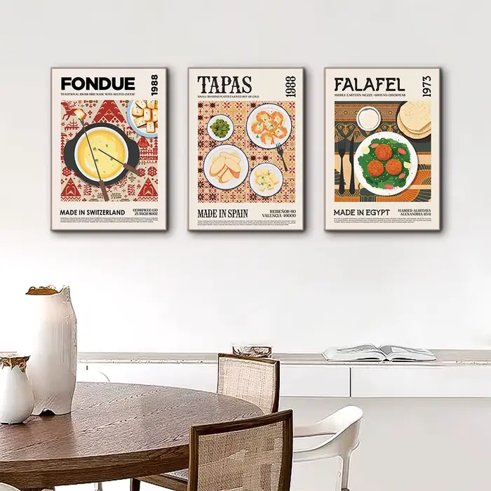 Peinture sur toile de nourriture délicieuse
