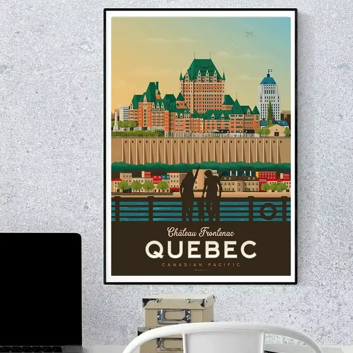 Affiche de voyage en ville du Canada
