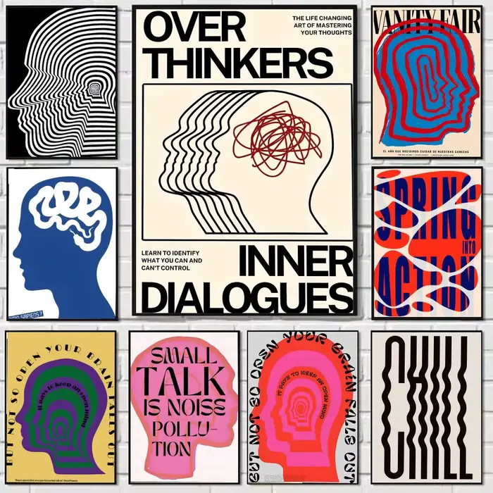 Affiche abstraite moderne Open Your Mind