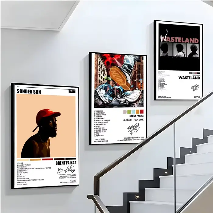 B-Brent F-Faiyaz Affiche HD autocollante