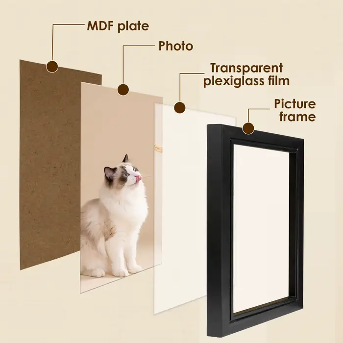 Cadre photo en bois personnalisé pour murs