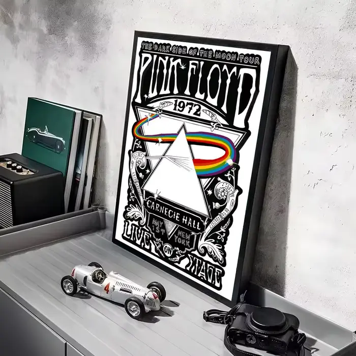 Affiche d'album classique de la populaire groupe Pink Floyd