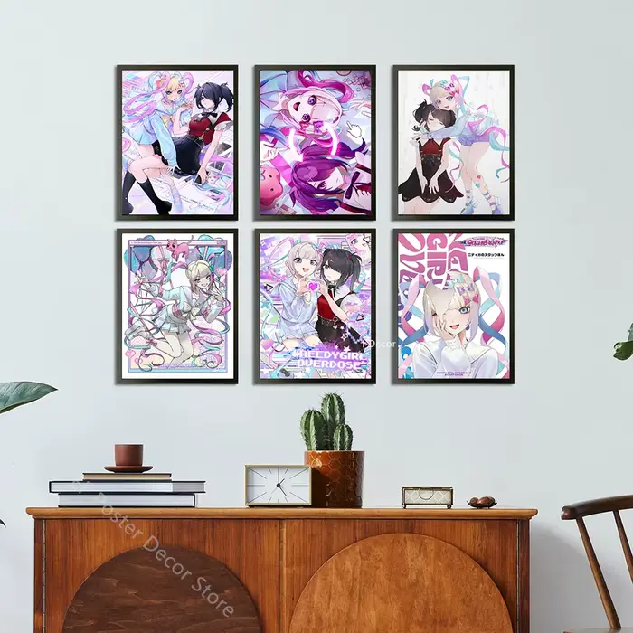 Affiche de fille de dessin animé