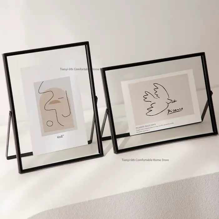 Cadre Photo créatif nordique moderne verre Transparent