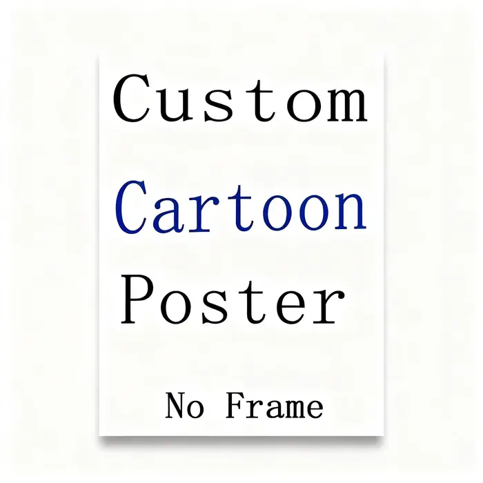 Affiches personnalisées de princesse et de Prince, Portrait de votre Photo, dessin de dessin animé p