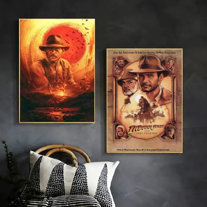 Affiche de film classique rétro Indiana Jones