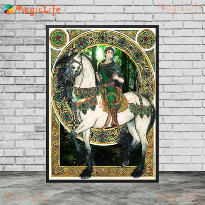 Affiches de carte Vintage pour fille du moyen âge