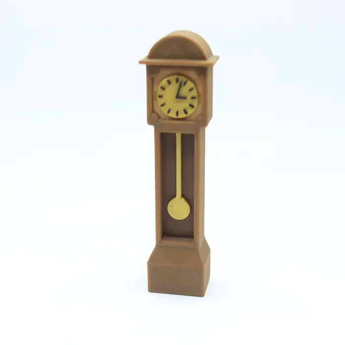 Mini horloge de sol rétro pour maison de poupée, modèle miniature en bois, meuble de poupée