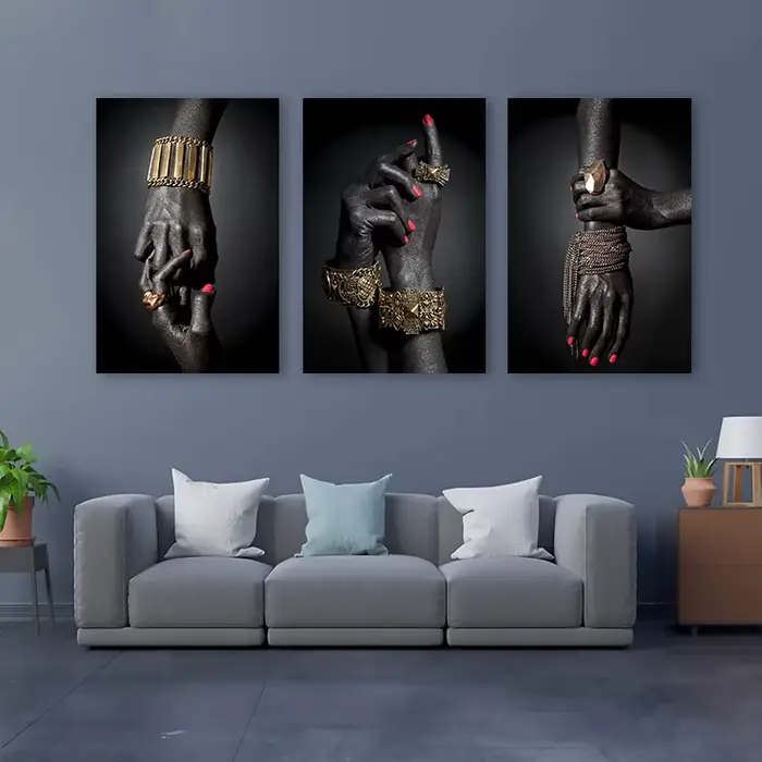 Affiche de peinture sur toile d'art africain
