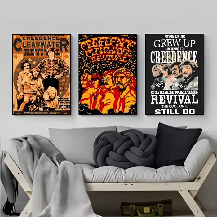 Affiche de la légendaire groupe de rock américain C-Creedence Clearwater Revival