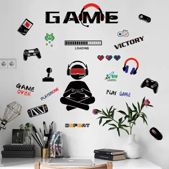 Autocollant mural en vinyle Gamer
