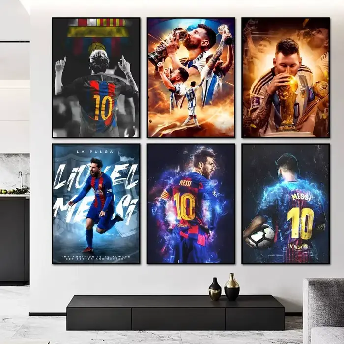 Poster de joueur de football légendaire Messi