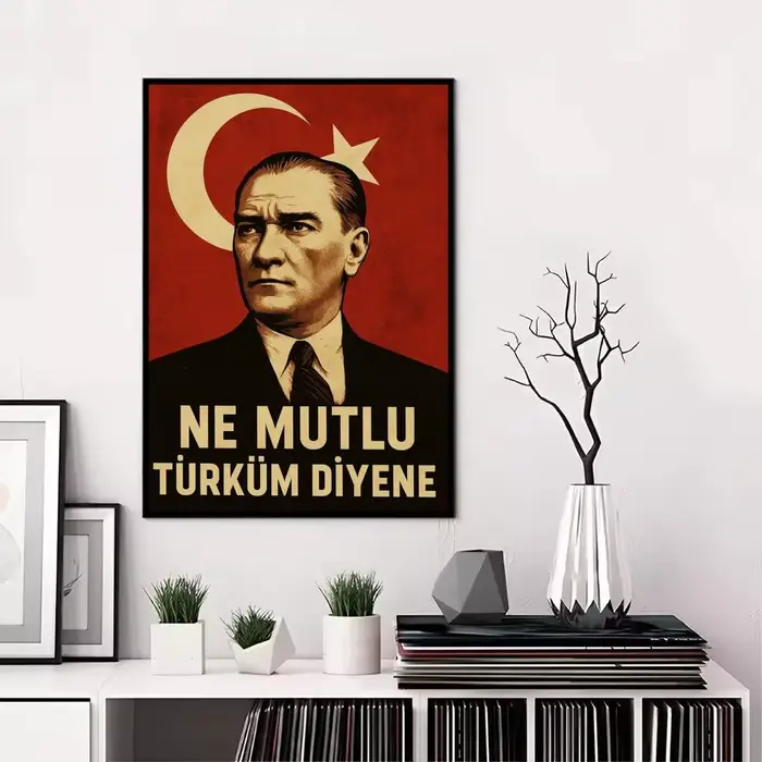 M-Mustafa Kemal Atatürk affiche HD impression toile personnalisée murale Art