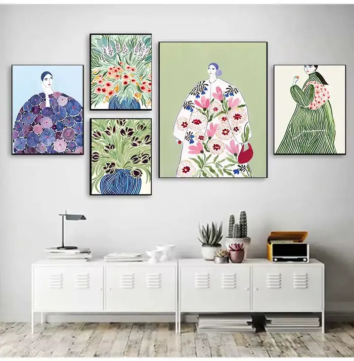 Affiche abstraite de violettes de tulipe