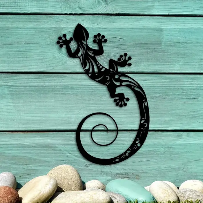 Décorations Gecko en métal