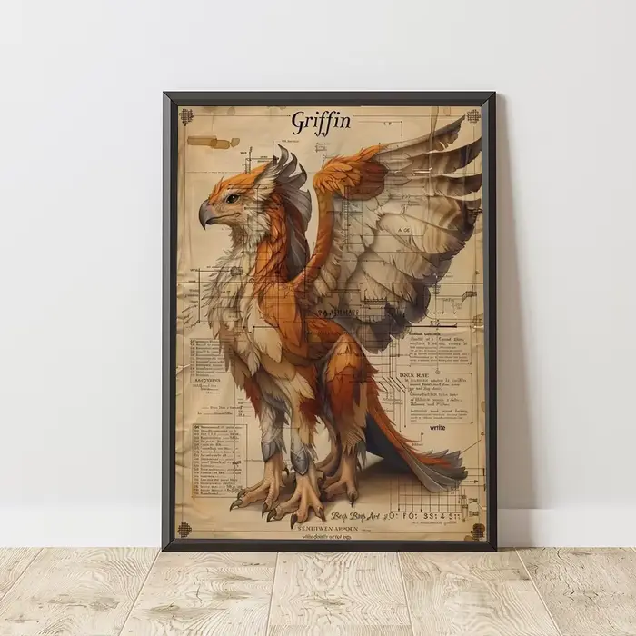 Affiche en toile avec créatures fantastiques