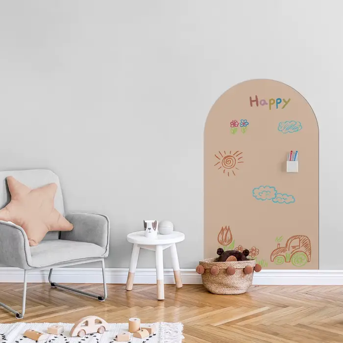 1 autocollant mural magnétique décoratif en forme d'arche pour tableau blanc. Motif d'arc semi-circu