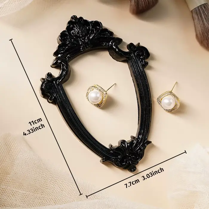 1 pièce, cadre photo en résine de style européen, noir avec bordure dorée, décoration murale DIY, id