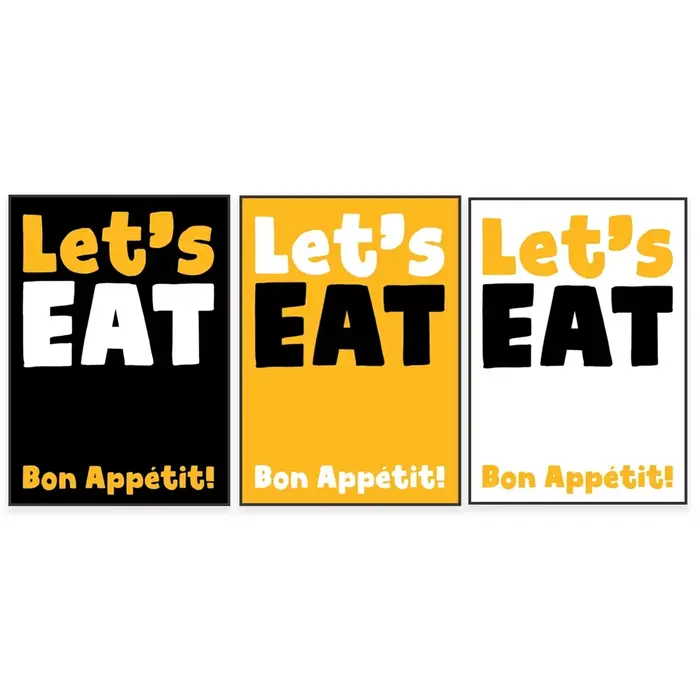 Let's Eat Kitchen Wall Art Poster