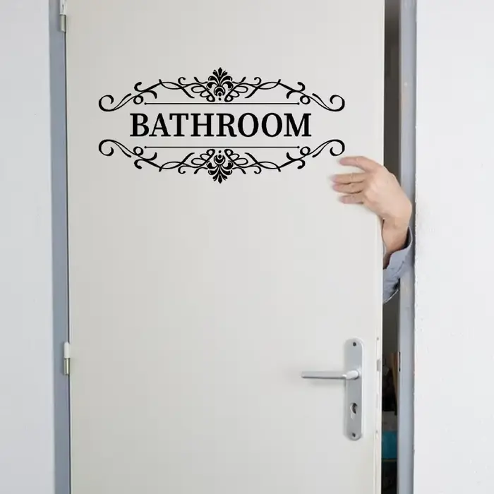 HOToilet-Autocollants décoratifs en vinyle pour porte et mur