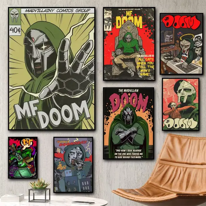 MF Doom – peinture d'album de bande dessinée