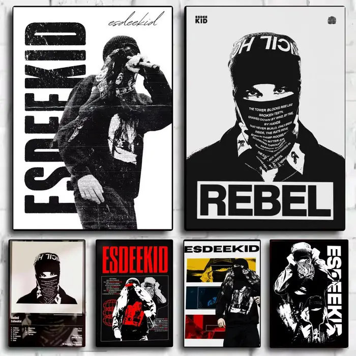 Affiche décorative murale de rappeur