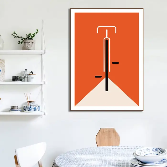 Peinture sur toile de cycliste, art mural minimaliste de cyclisme, affiche imprimée, vélo, images modernes pour la décoration du salon, cadeau pour les amateurs de vélo